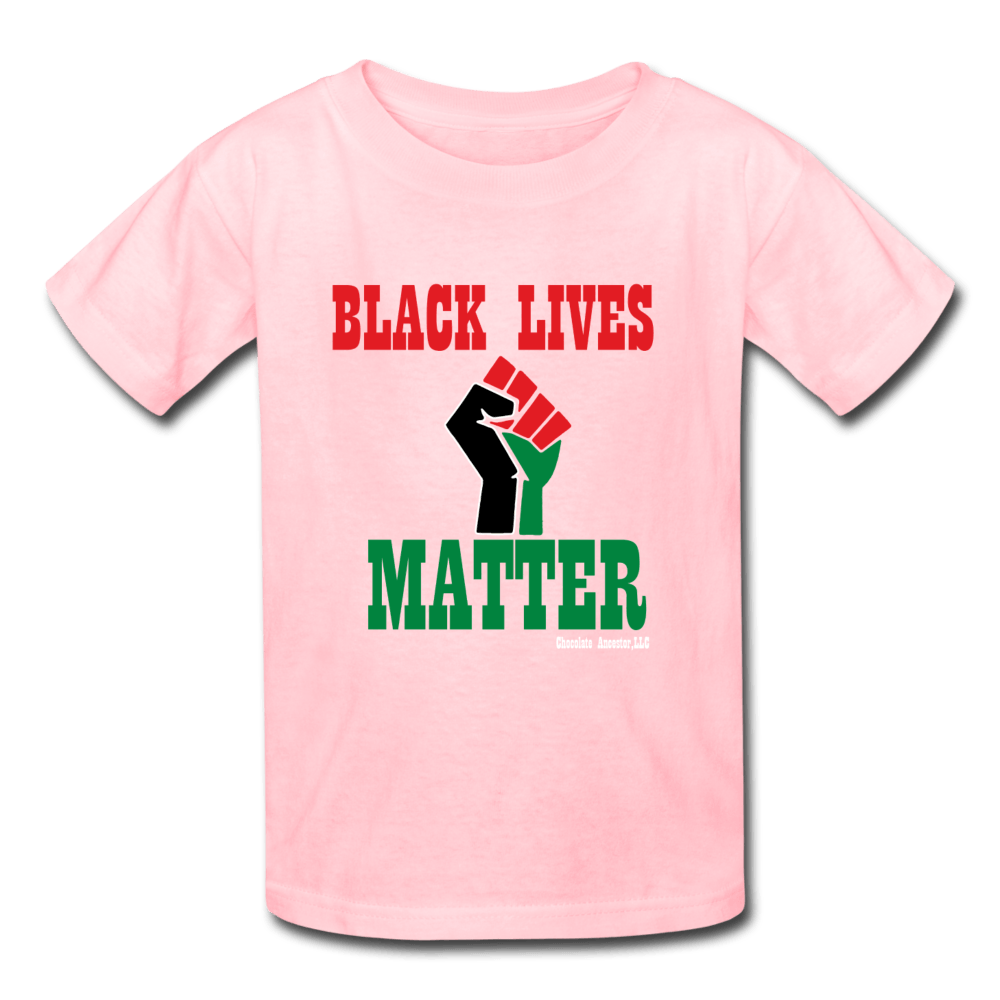 Black Lives Matter Pan African RBG Kids' T-Shirt - Chocolate Ancestor