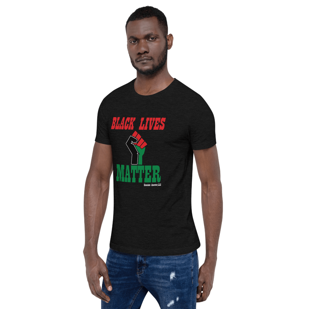 Black Lives Matter Pan African Short-Sleeve Unisex T-Shirt - Chocolate Ancestor