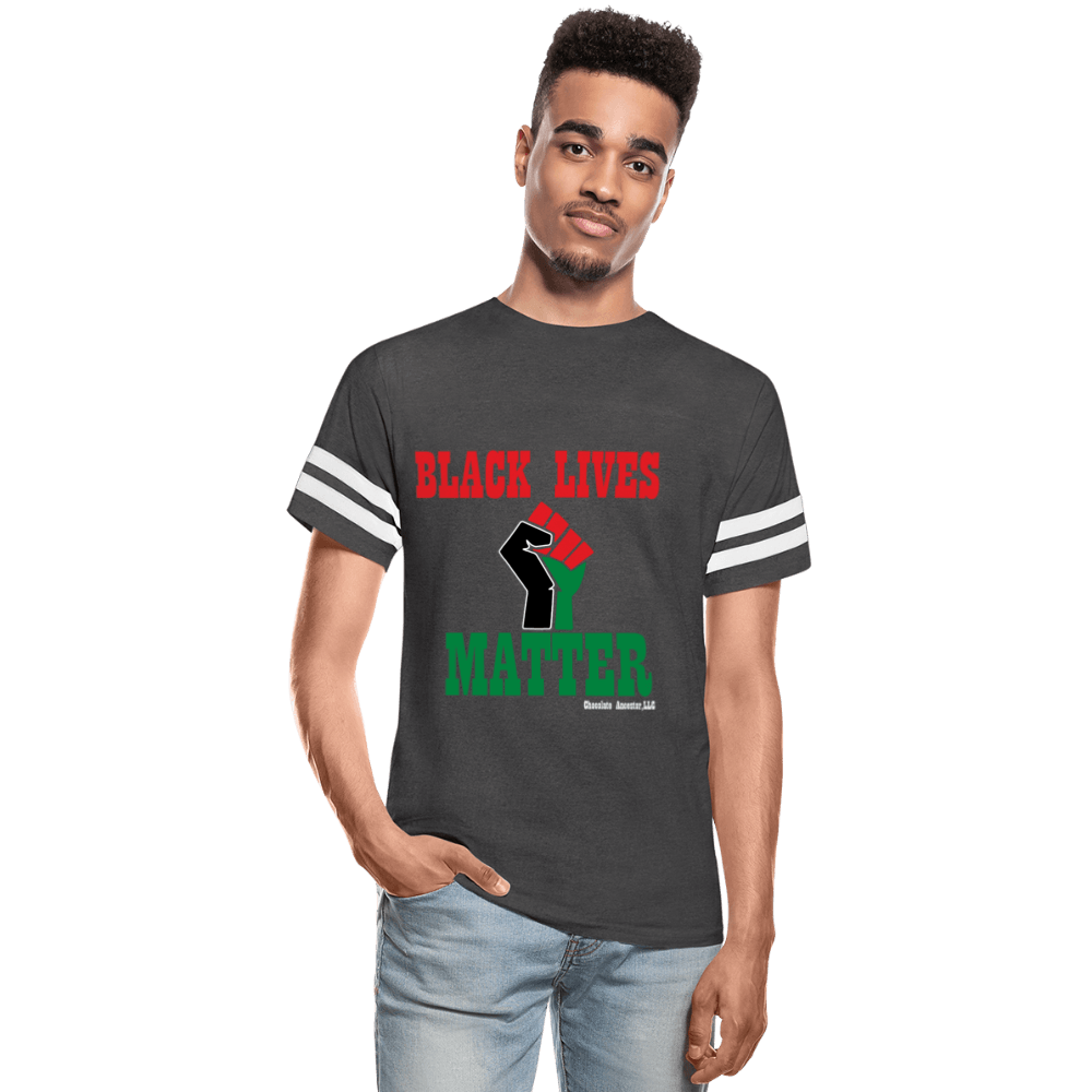 Black Lives Matter Pan African Unisex Vintage Sport T-Shirt - Chocolate Ancestor