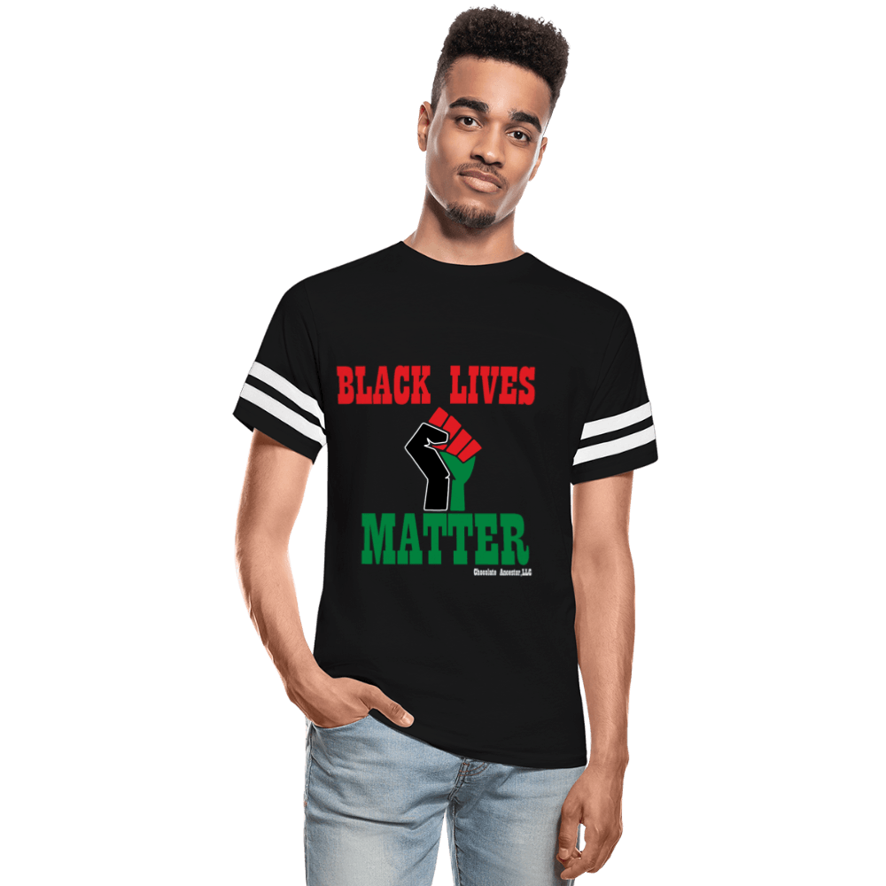 Black Lives Matter Pan African Unisex Vintage Sport T-Shirt - Chocolate Ancestor