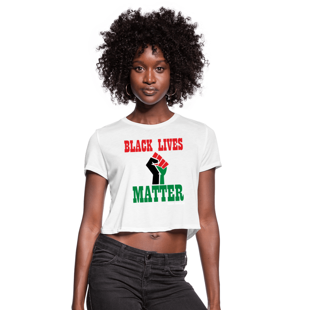Black Lives Matter Women's Cropped T-Shirt - Chocolate Ancestor