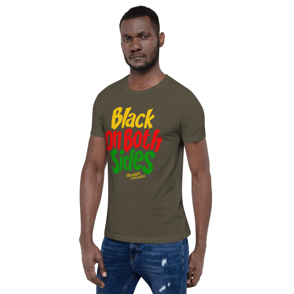 Black on Both Sides (YRG) Short-Sleeve Unisex T-Shirt - Chocolate Ancestor