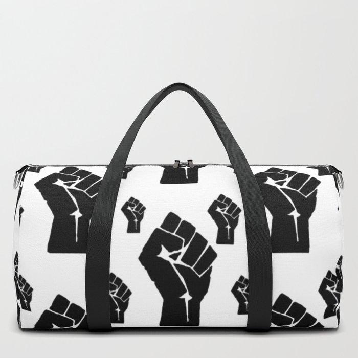 Black Power Fist Pattern Travel Duffle Bag - Chocolate Ancestor