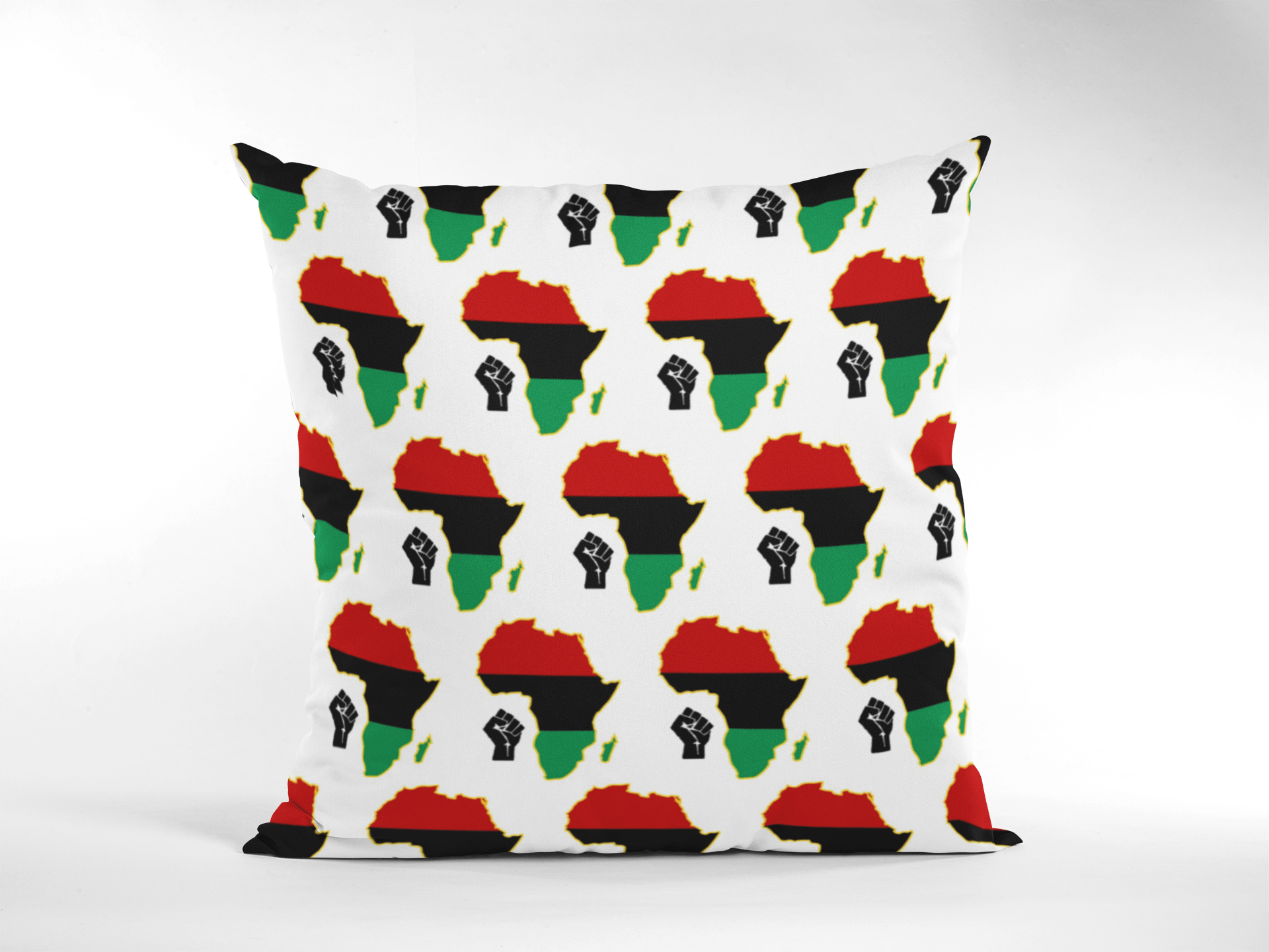 Black Power Pan Africa Basic Pillow - Chocolate Ancestor