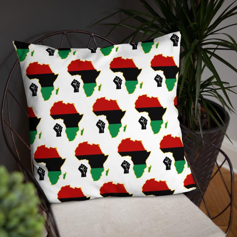 Black Power Pan Africa Basic Pillow - Chocolate Ancestor