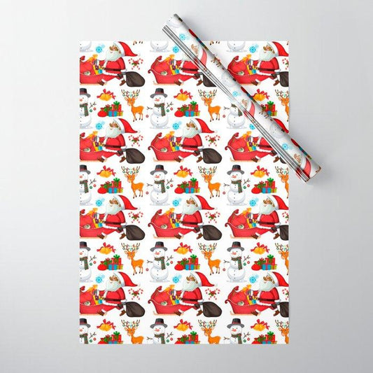 Black Santa & Friends Bespoke Premium Wrapping Paper - Chocolate Ancestor