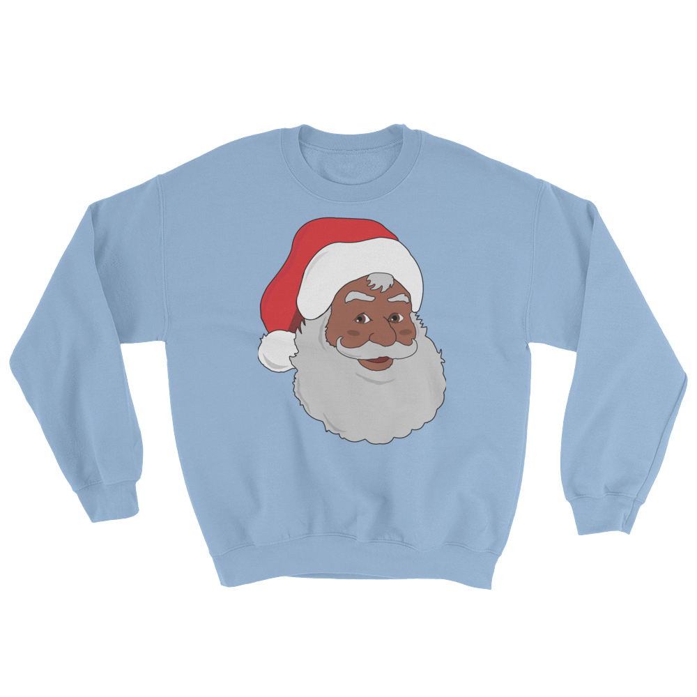Black Santa Unisex Sweatshirt - Chocolate Ancestor