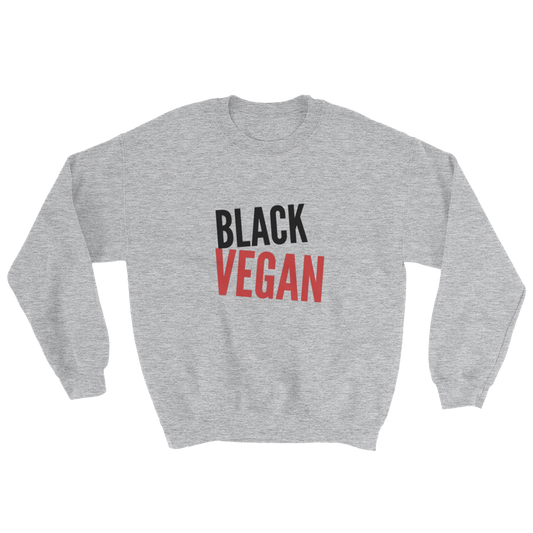 Black Vegan Unisex Crewneck Sweatshirt - Chocolate Ancestor