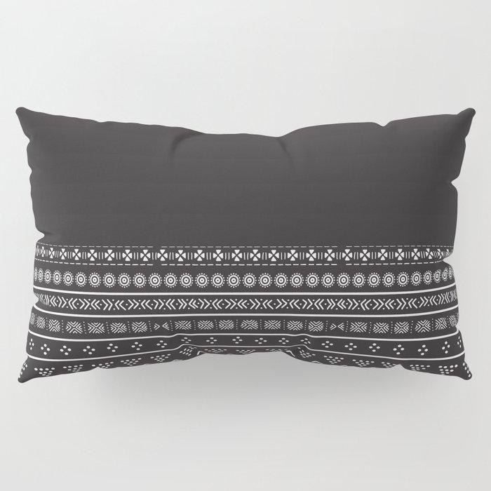 Carbon Black Mudcloth Boho Bespoke Pillow Shams - Chocolate Ancestor