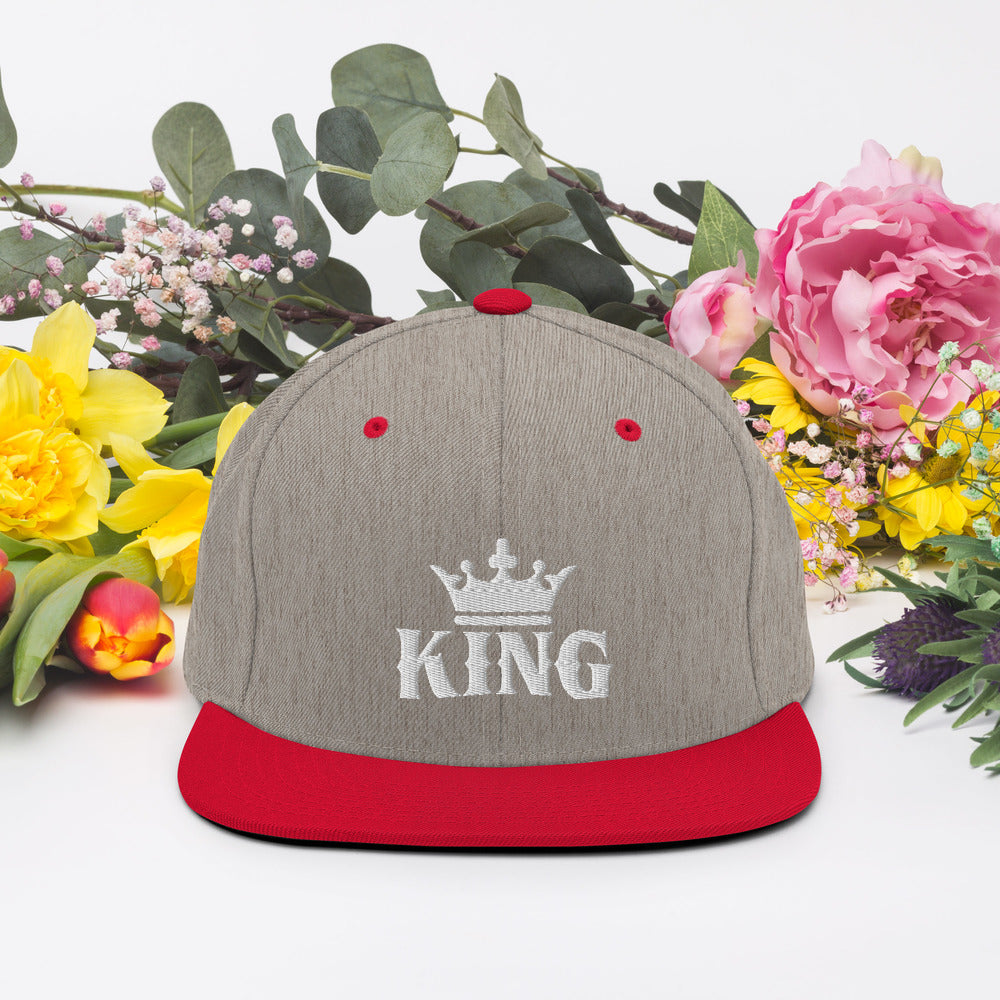 King w/ Crown Snapback Hat