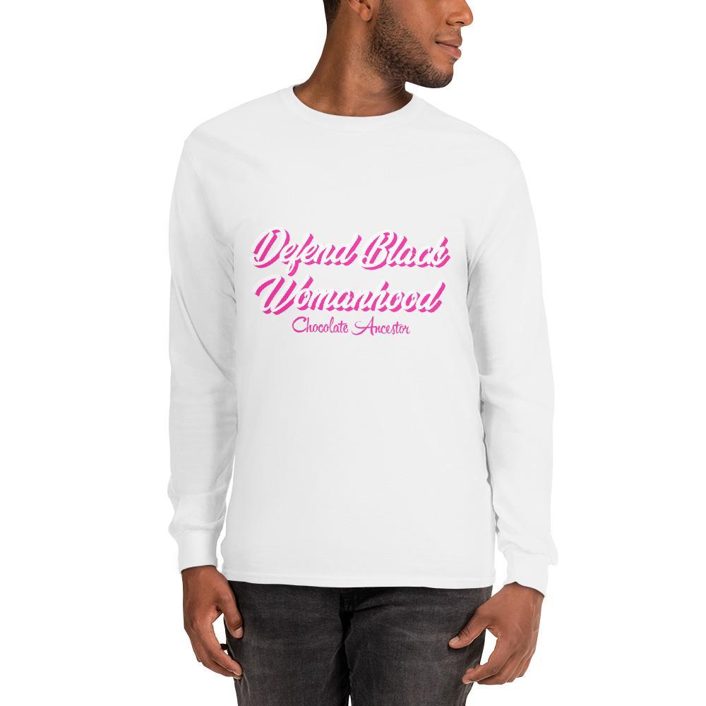 Defend Black Womanhood Unisex Long Sleeve T-Shirt - Chocolate Ancestor