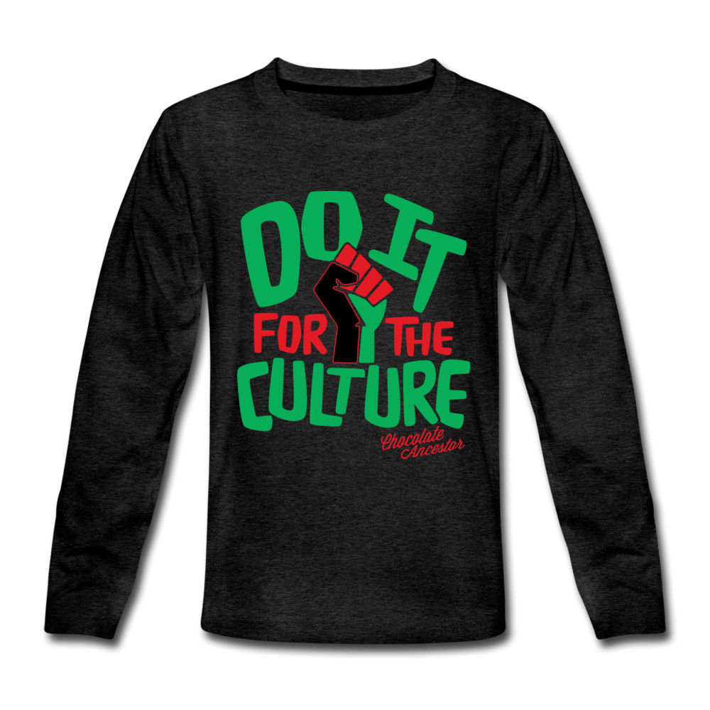 Do It For the Culture Kids' Premium Long Sleeve T-Shirt - Chocolate Ancestor