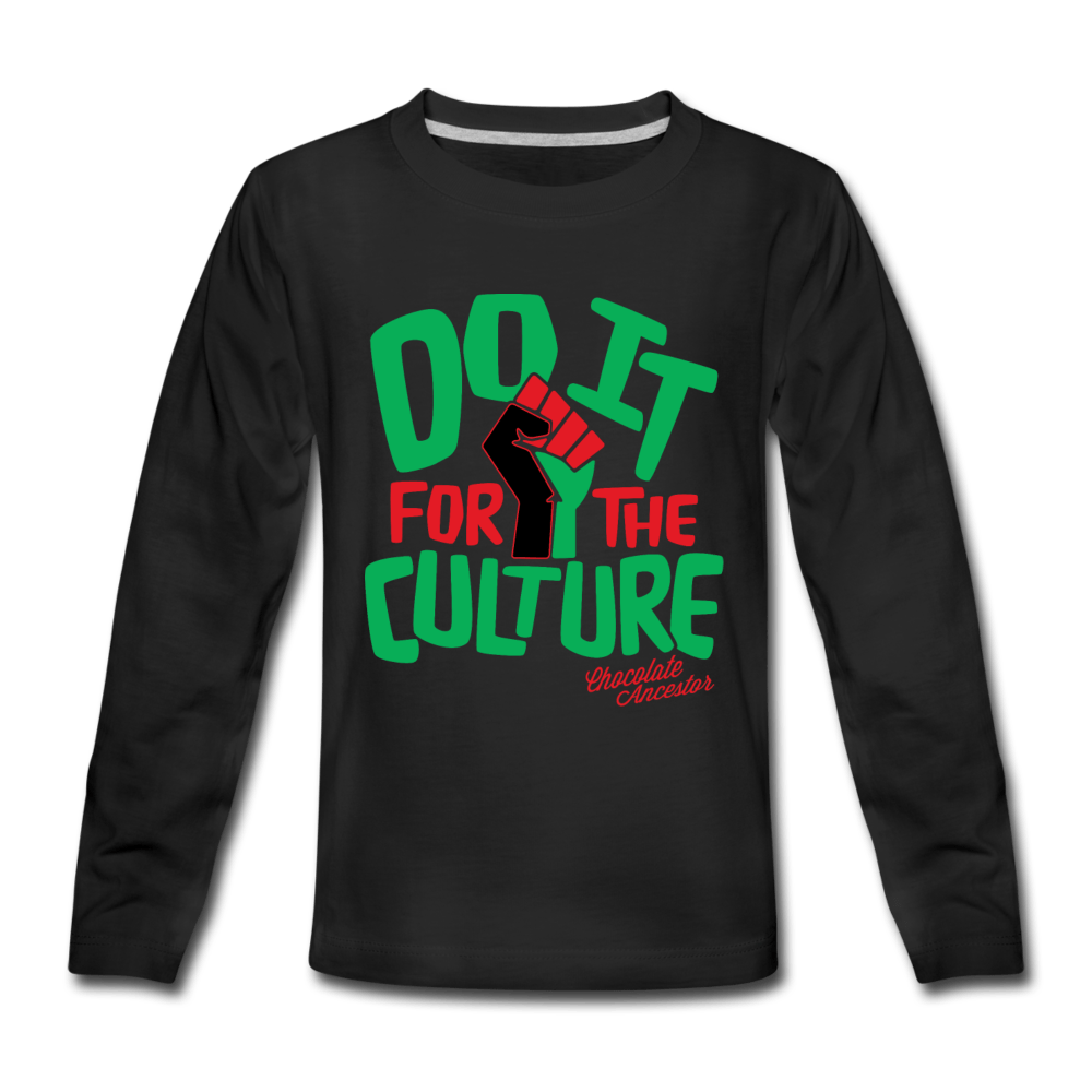 Do It For the Culture Kids' Premium Long Sleeve T-Shirt - Chocolate Ancestor