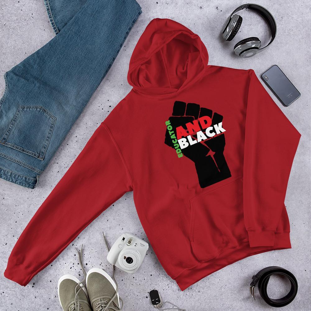 Educator and Black Unisex Hooded Sweatshirt - Chocolate Ancestor