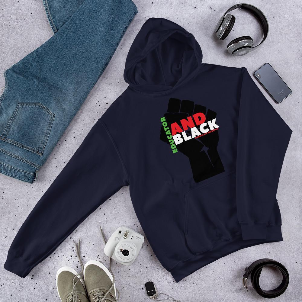 Educator and Black Unisex Hooded Sweatshirt - Chocolate Ancestor