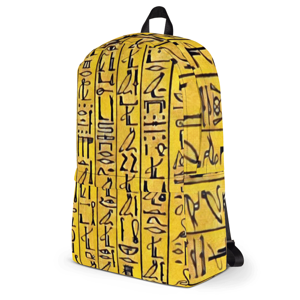 Egyptian Hieroglyhics Bookbag - Chocolate Ancestor
