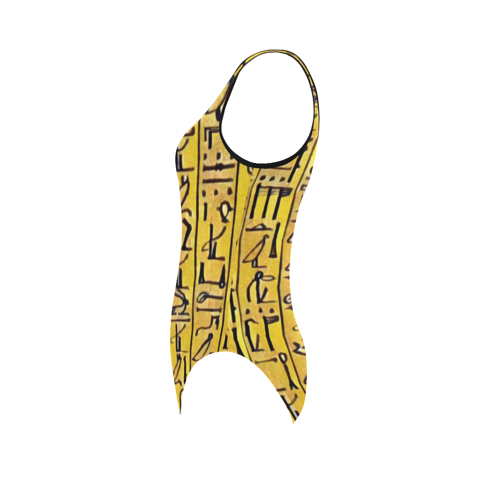 Egyptian Hieroglyphics One Piece Swimsuit - Chocolate Ancestor