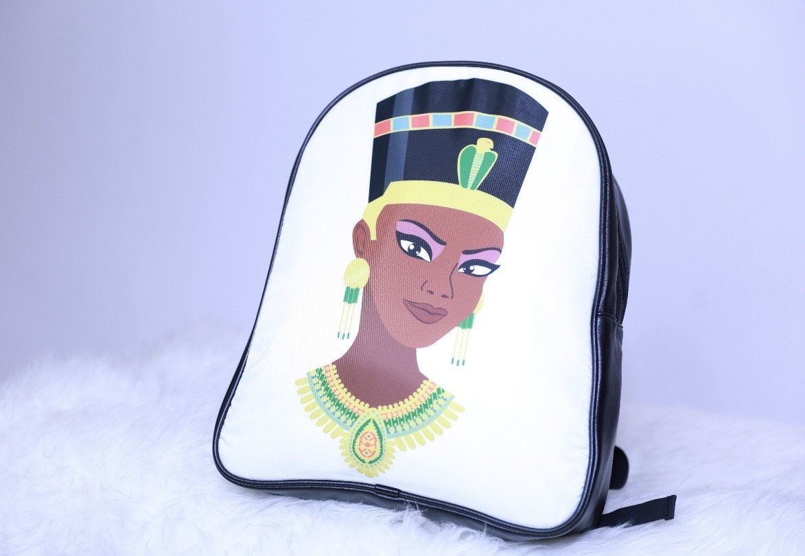 Egyptian Queen Leather Bookbag - Chocolate Ancestor