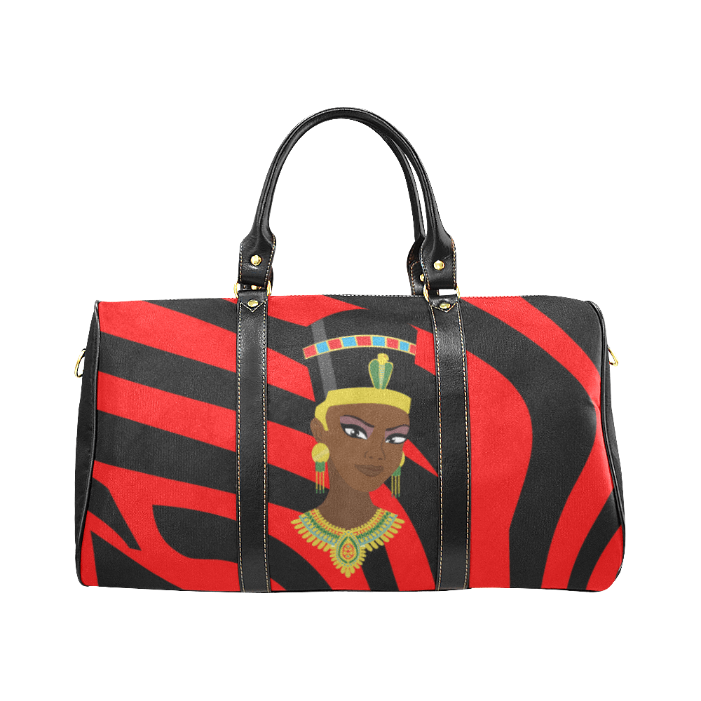 Egyptian Queen Zebra Waterproof Travel Bag - Chocolate Ancestor