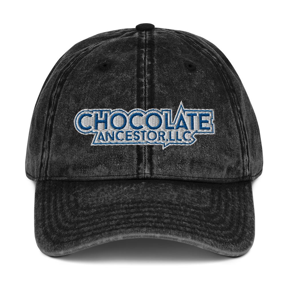 Electric Chocolate Ancestor Logo Vintage Cotton Twill Cap - Chocolate Ancestor