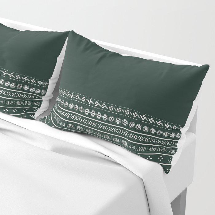 Emerald Mudcloth Boho Bespoke Pillow Shams - Chocolate Ancestor
