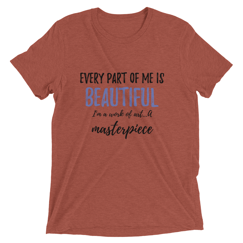 Every Part of Me is Beautiful Short sleeve t-shirt - Chocolate Ancestor