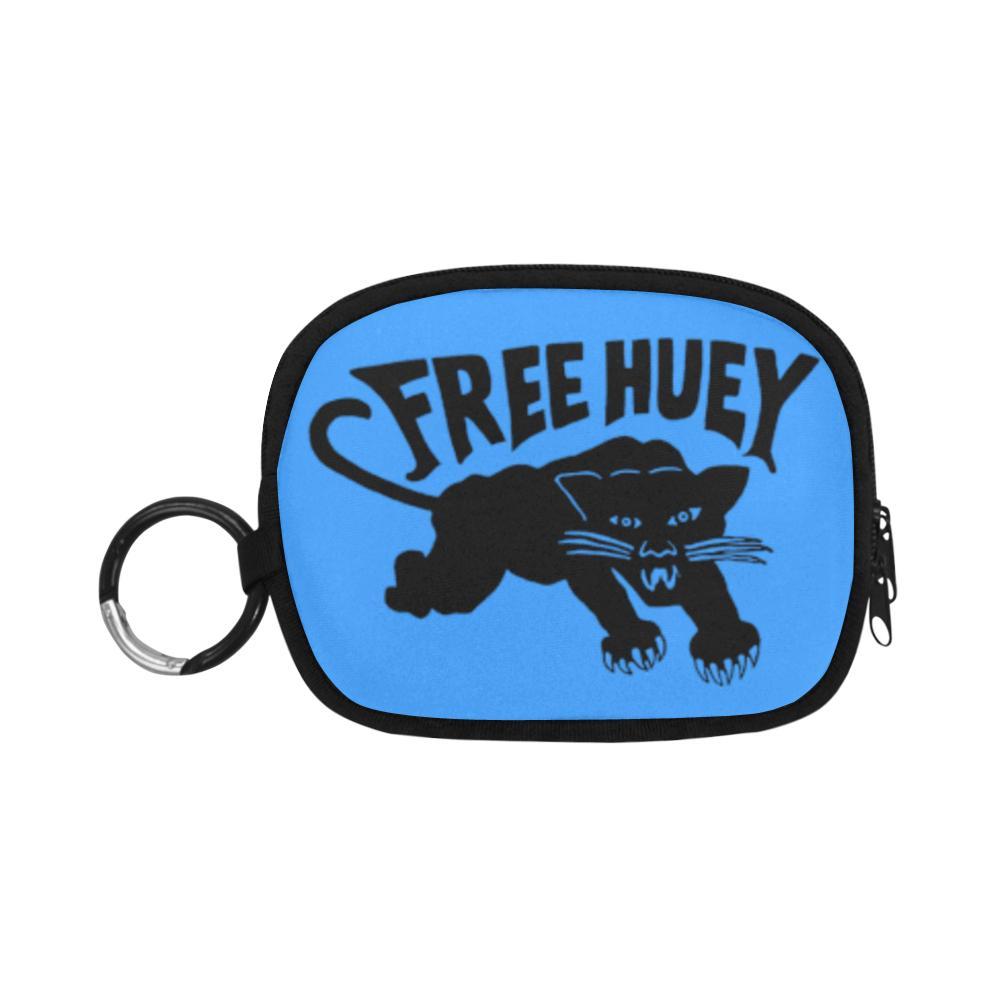 Free Huey Black Panther Flag Coin Purse - Chocolate Ancestor