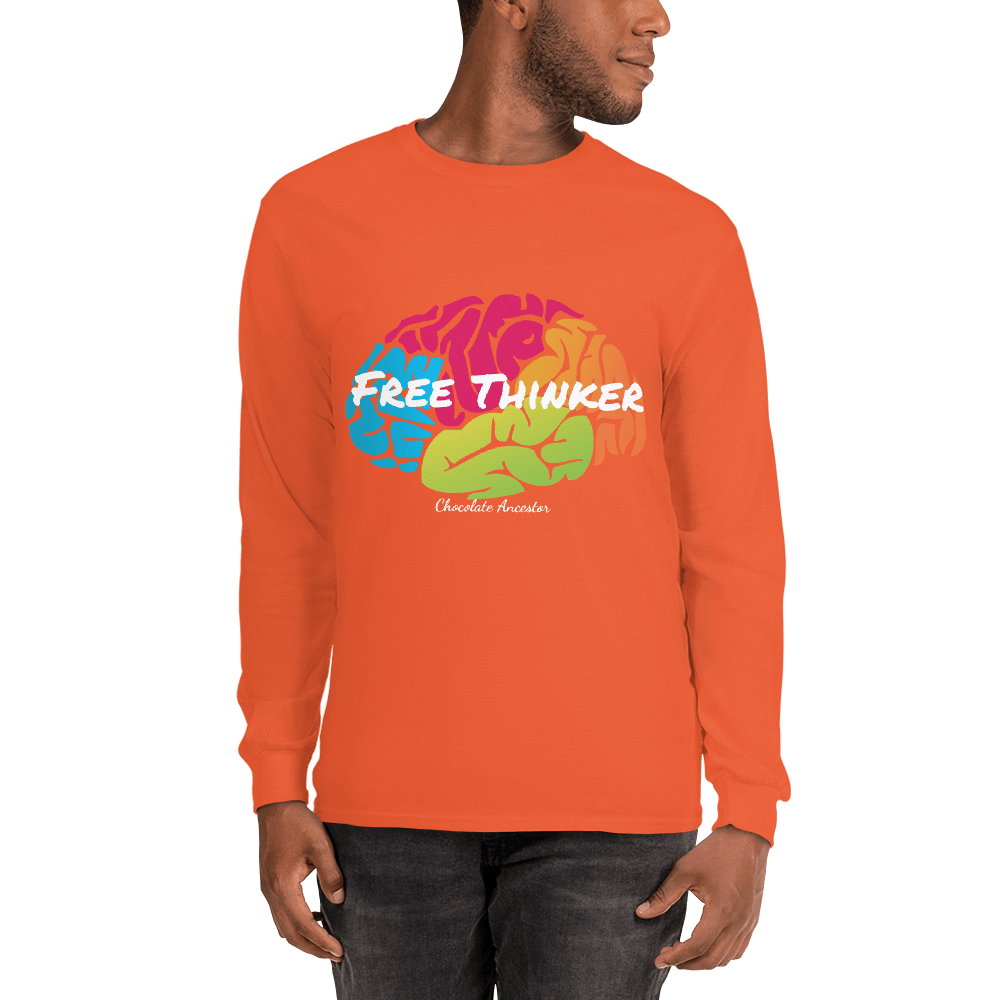 Free Thinker Unisex Long Sleeve T-Shirt - Chocolate Ancestor