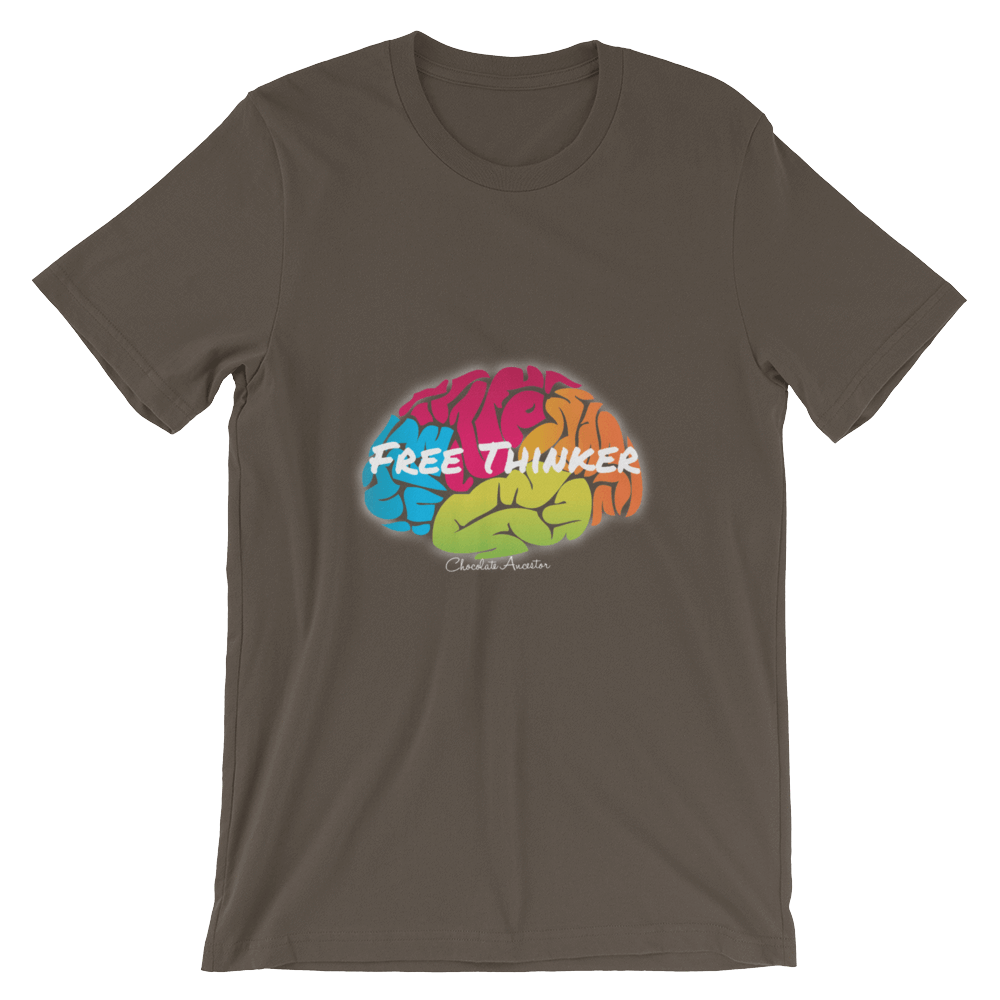 Free Thinker Unisex short sleeve t-shirt - Chocolate Ancestor