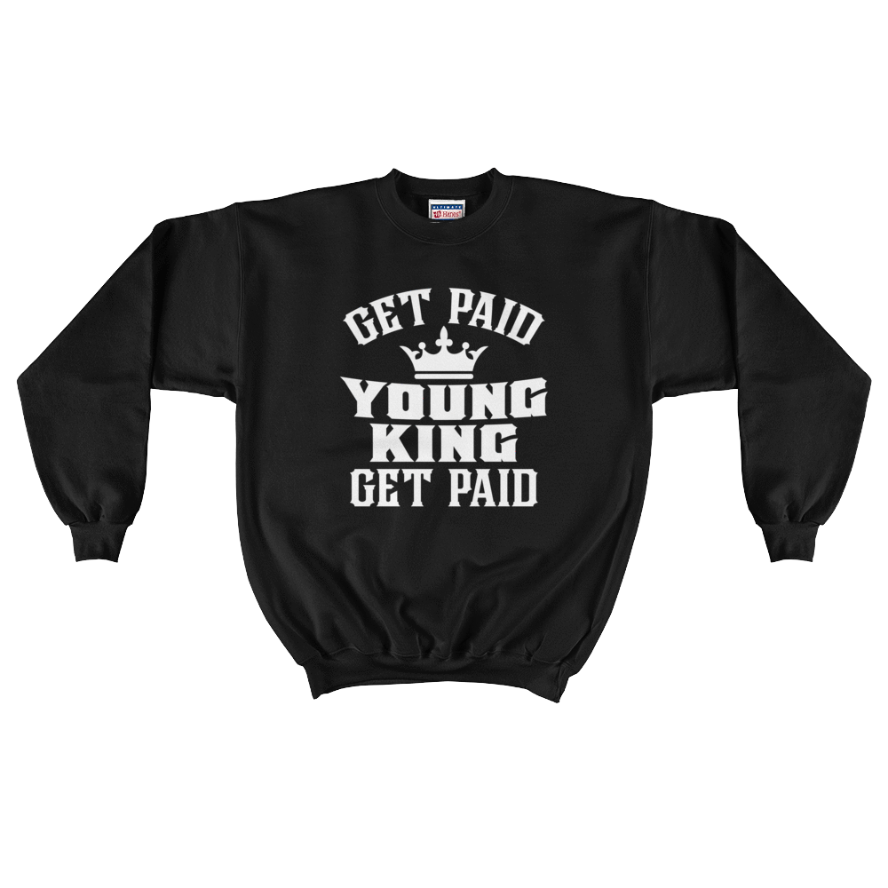 Get Paid Young King Get Paid Men's Crewneck Sweatshirt - Chocolate Ancestor