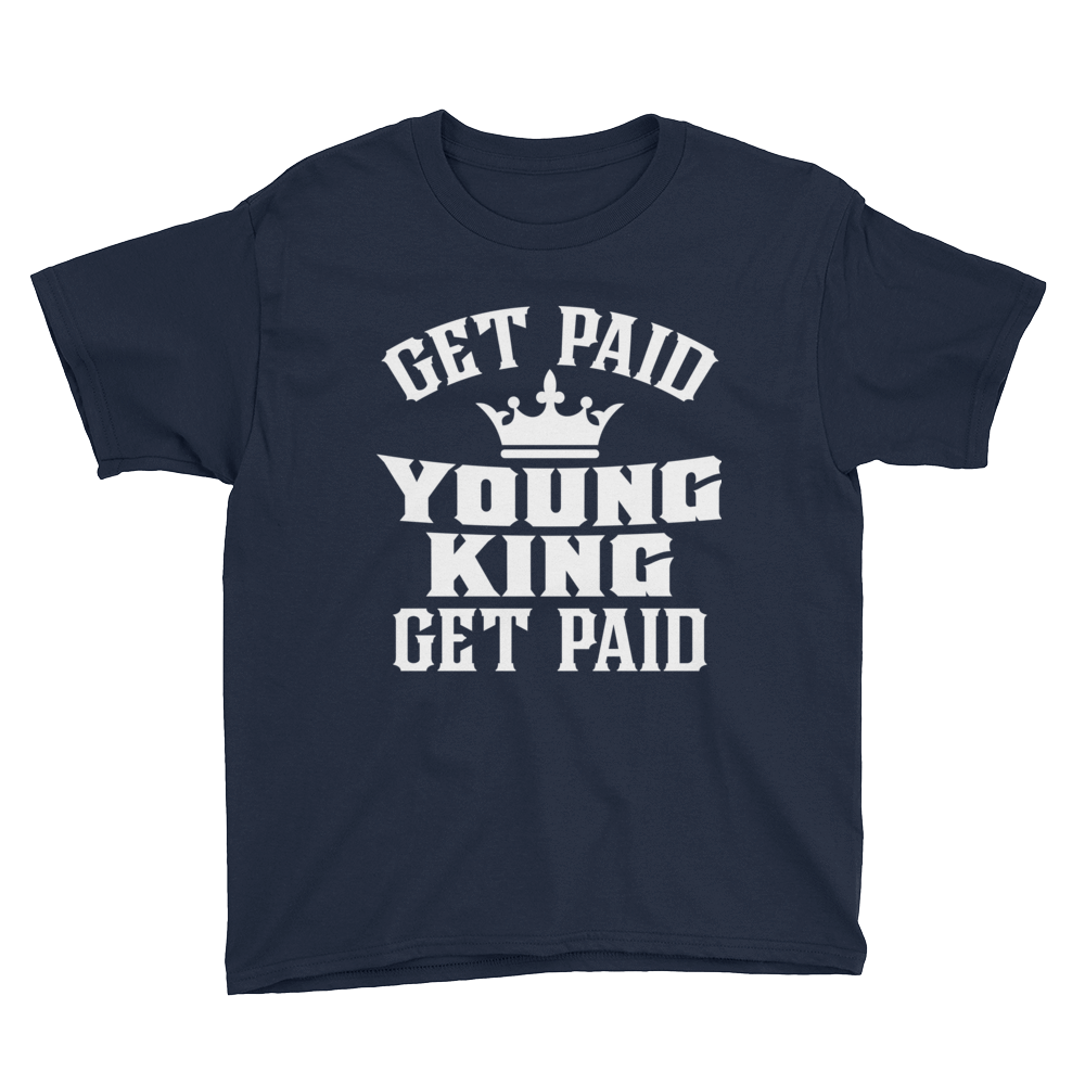 Get Paid Young King Get Paid Youth Short Sleeve T-Shirt - Chocolate Ancestor