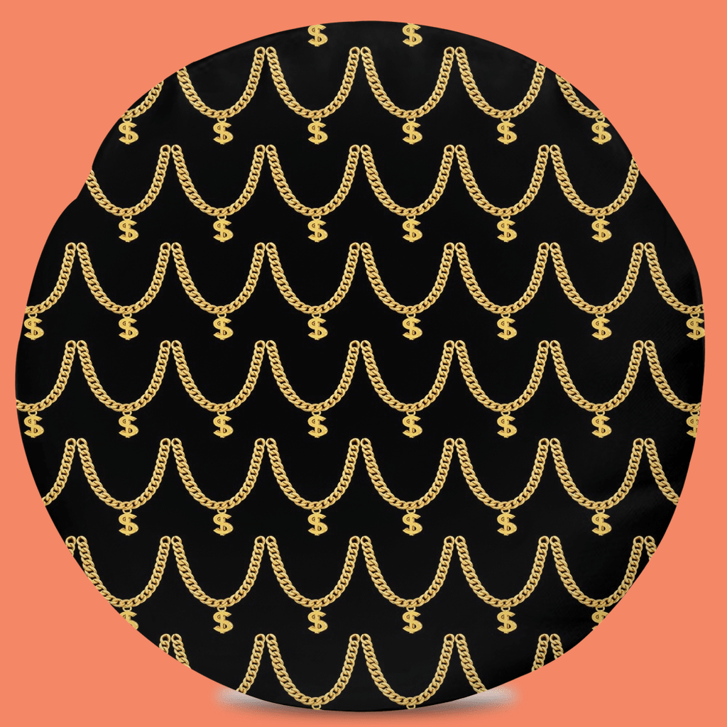 Gold Chain Pattern Duffle Bag - Chocolate Ancestor