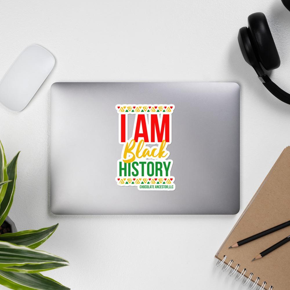 I Am Black History Bubble-free stickers - Chocolate Ancestor