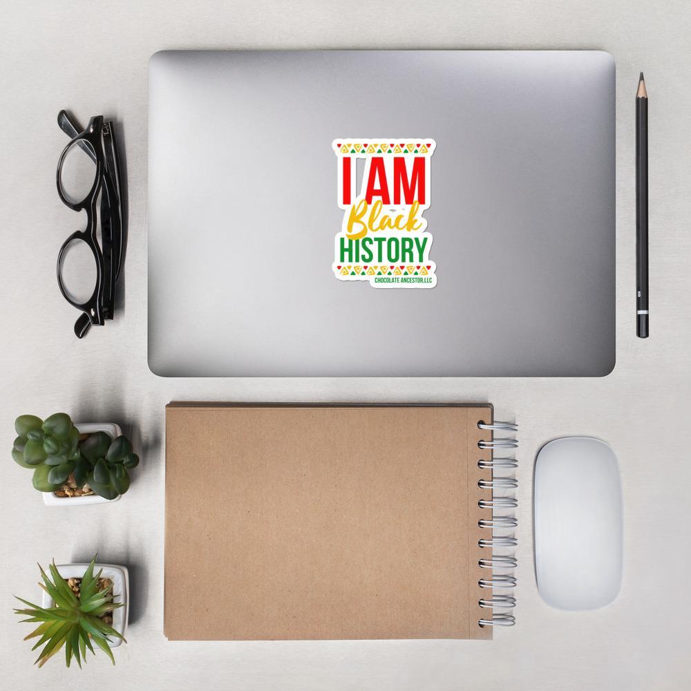 I Am Black History Bubble-free stickers - Chocolate Ancestor