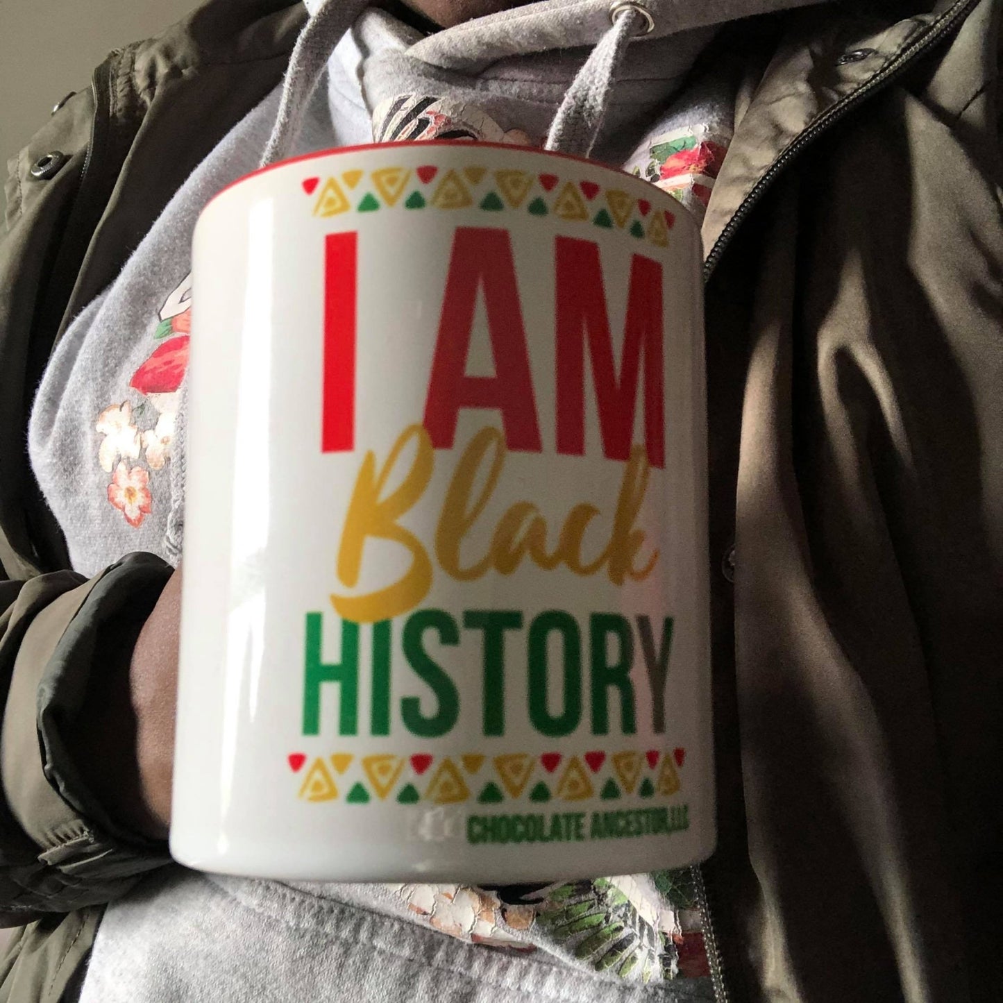 I Am Black History Mug with Color Inside - Chocolate Ancestor