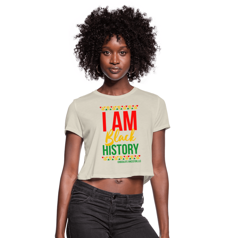 I am Black History Women's Crop Top (Style 2) - Chocolate Ancestor