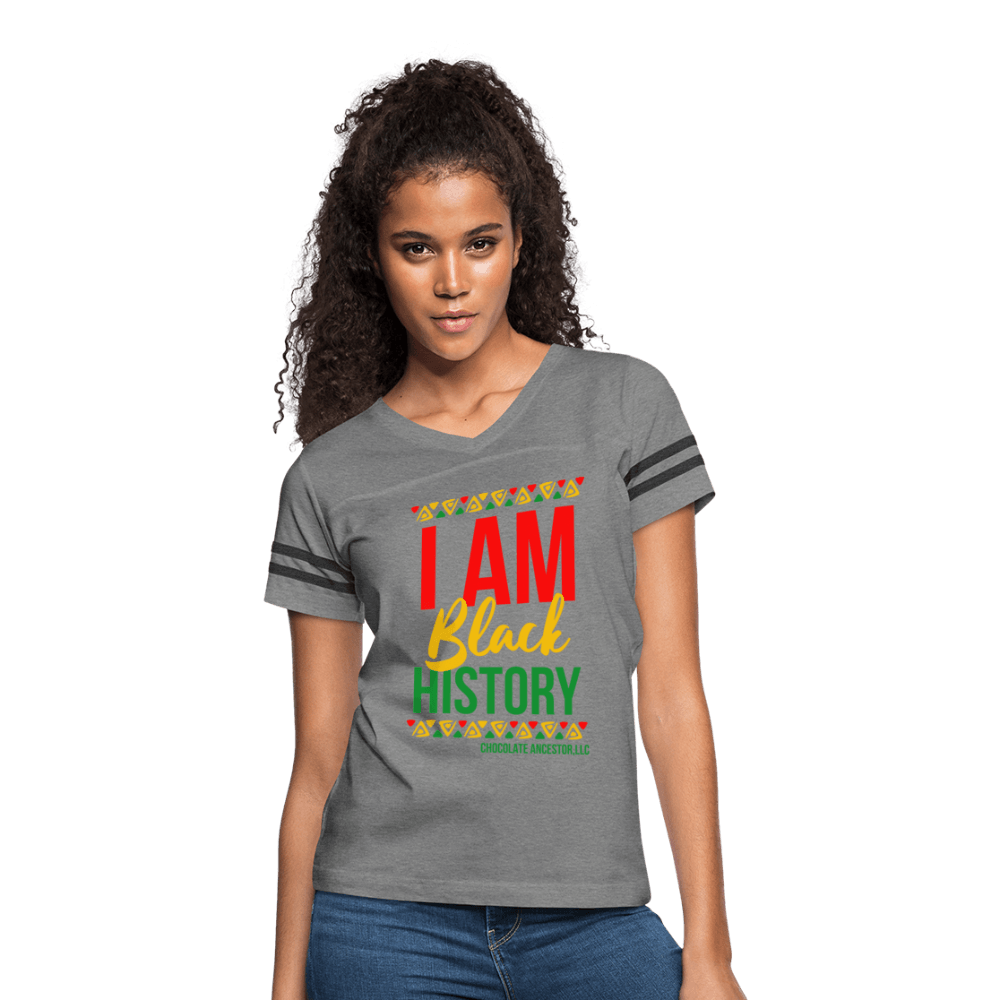 I Am Black History Women’s Vintage Sport T-Shirt - Chocolate Ancestor