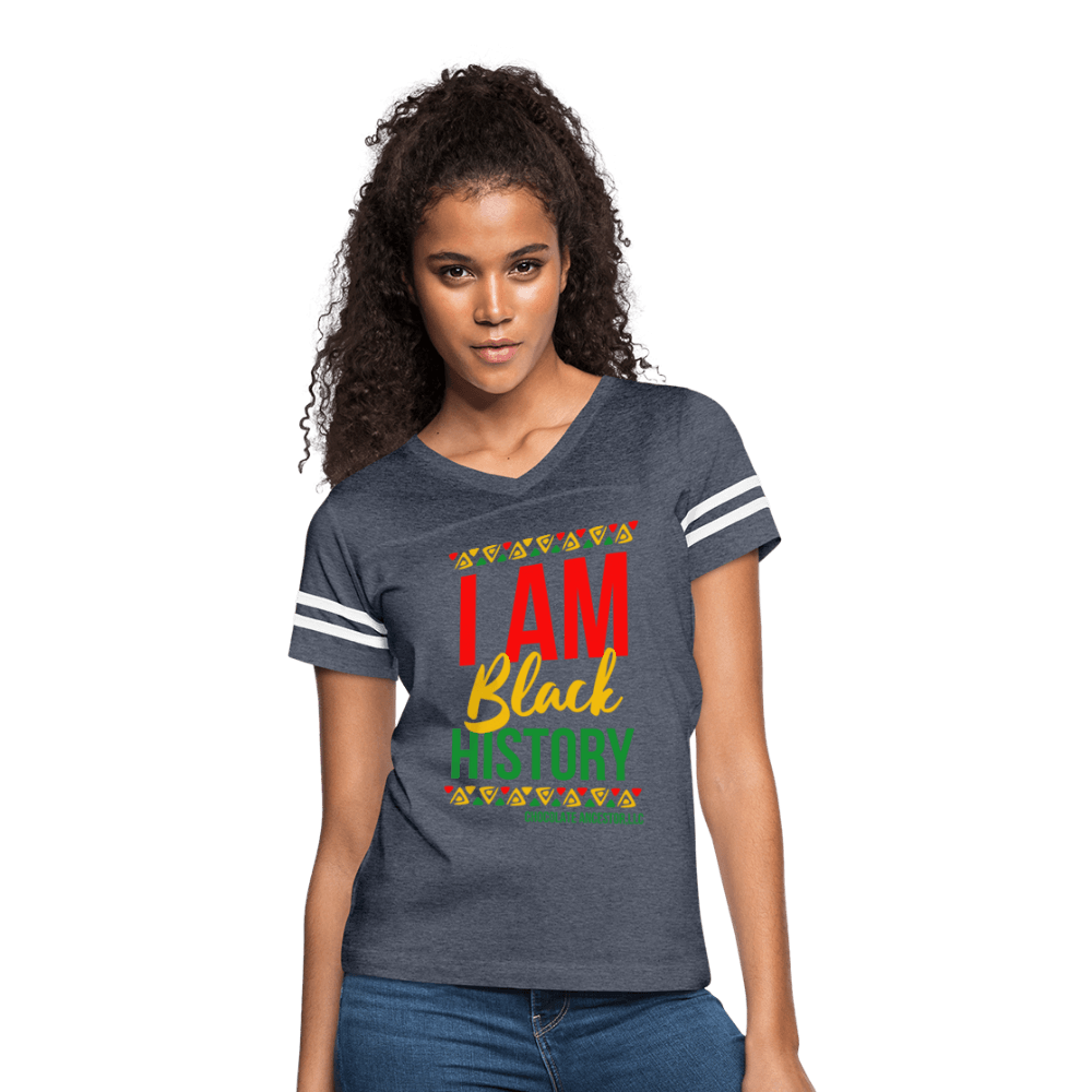 I Am Black History Women’s Vintage Sport T-Shirt - Chocolate Ancestor