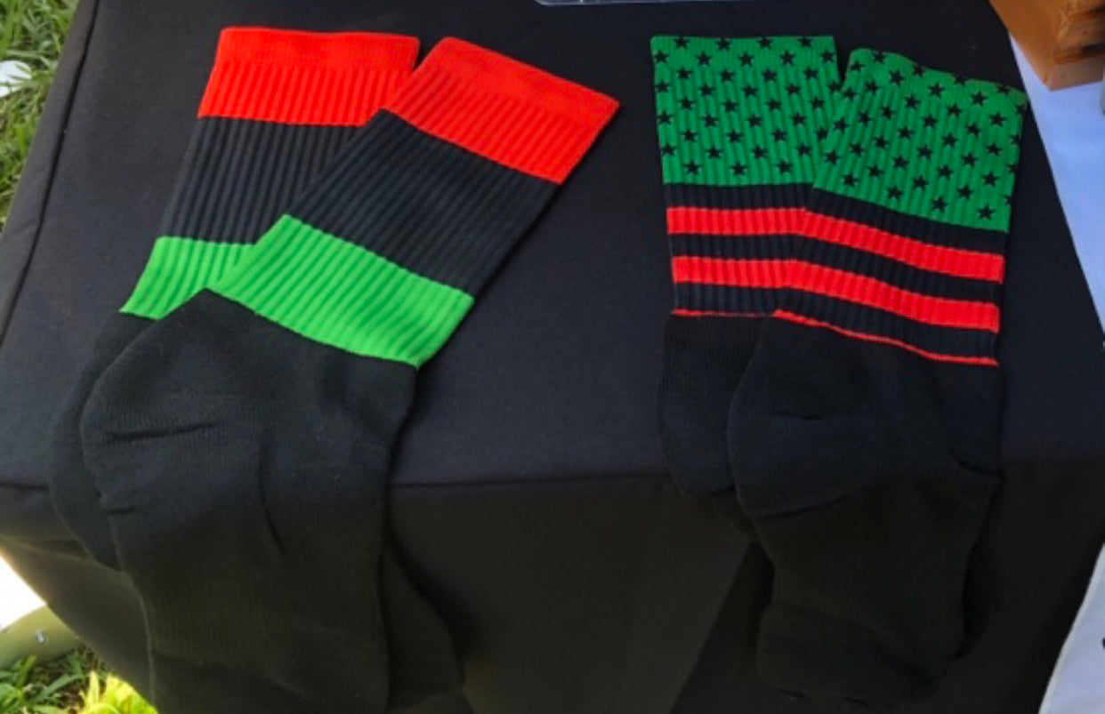 RBG Flag Black foot socks