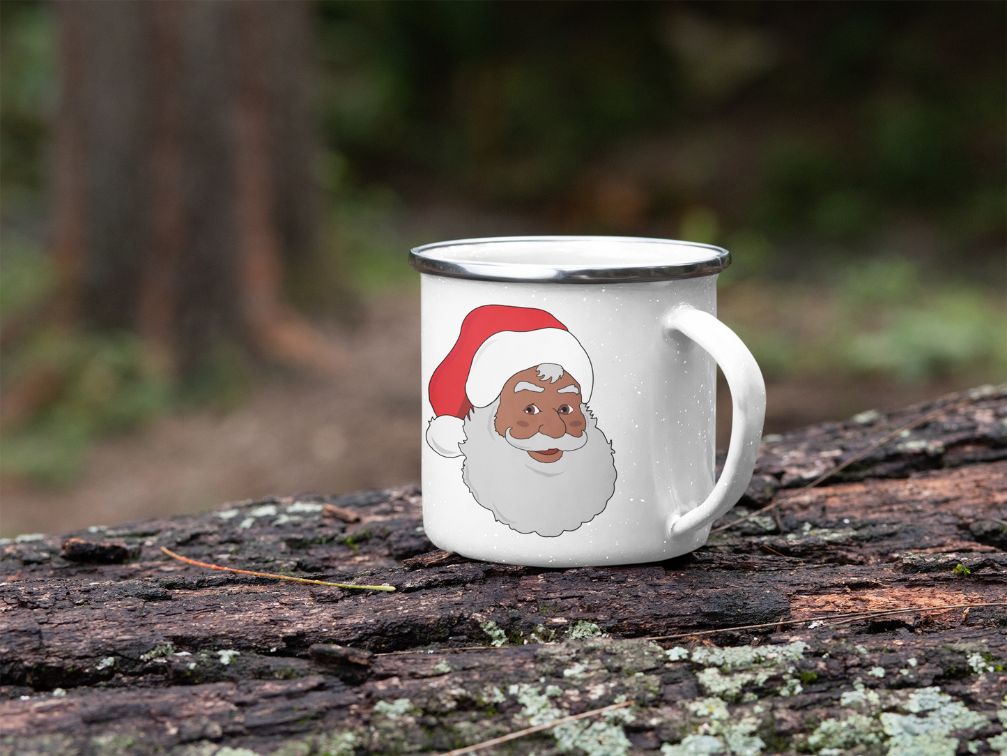 Black Santa Camper Mug