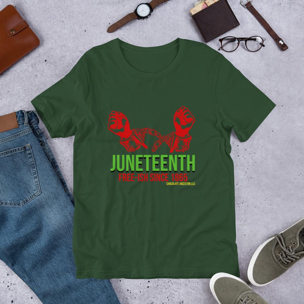 Juneteenth Free-ish Since 1865 Short-Sleeve Unisex T-Shirt - Chocolate Ancestor