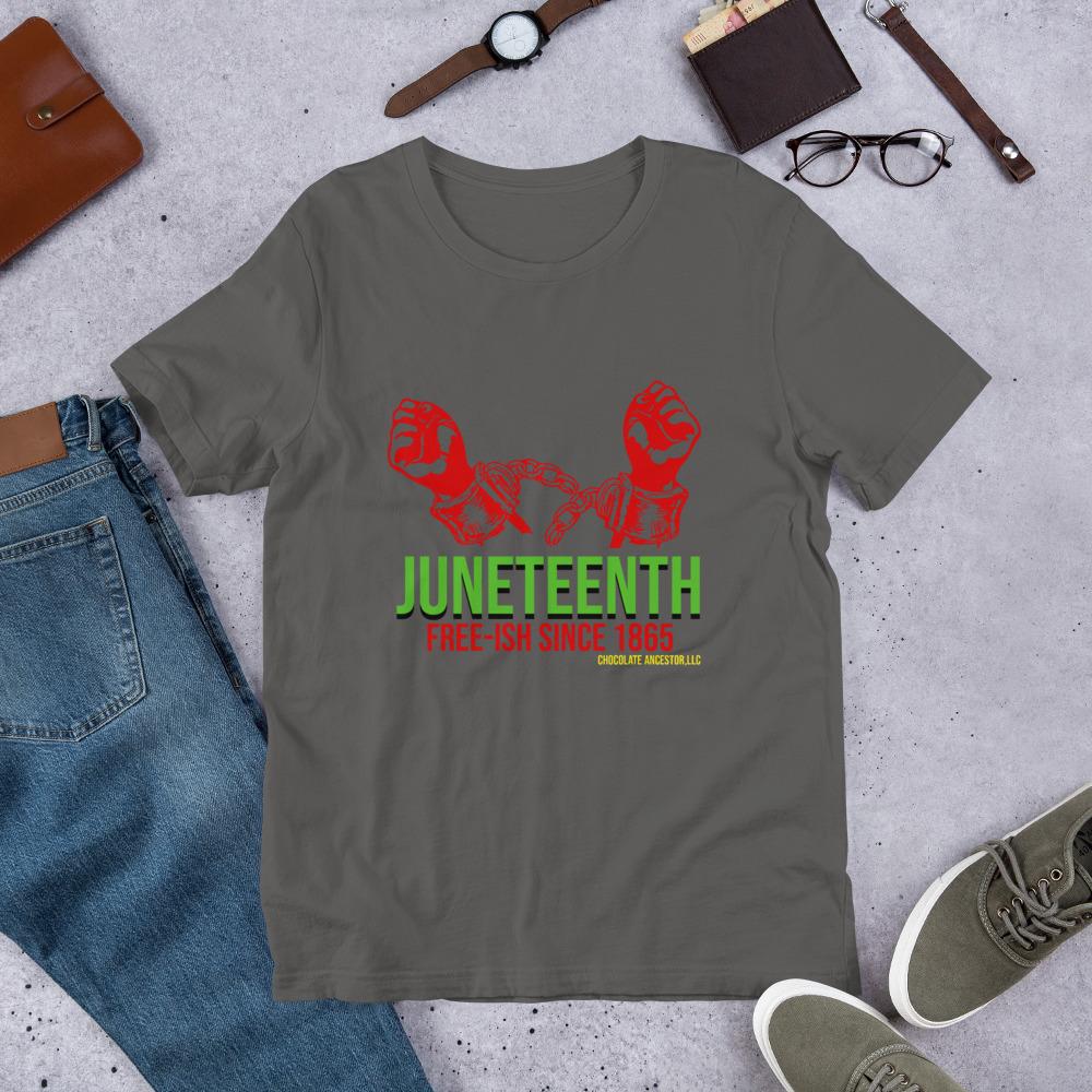 Juneteenth Free-ish Since 1865 Short-Sleeve Unisex T-Shirt - Chocolate Ancestor