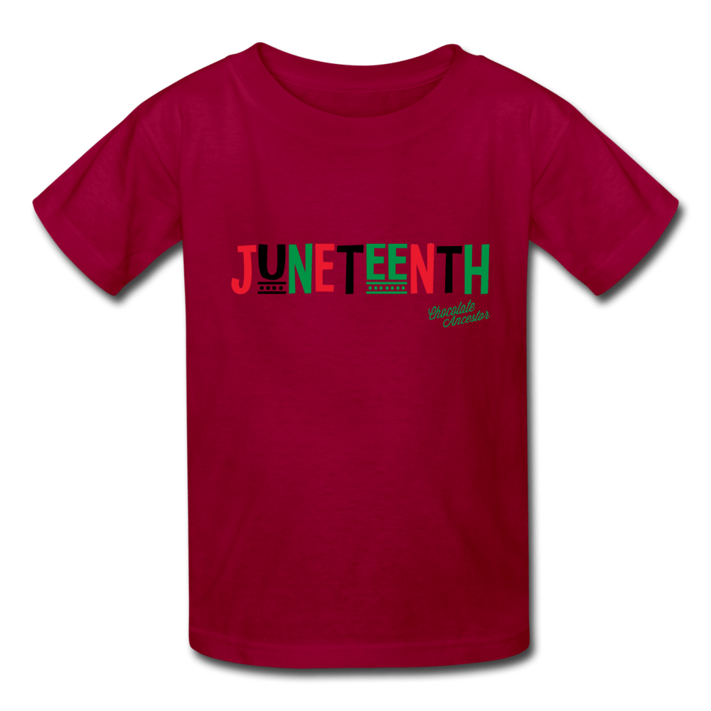 Juneteenth Pan African RBG Kids' T-Shirt - Chocolate Ancestor