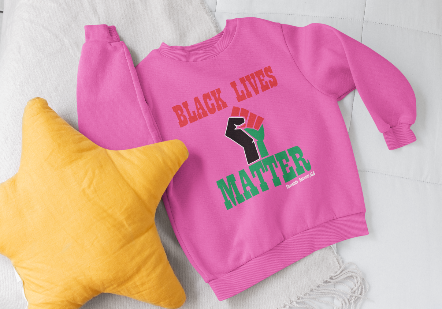 Black Lives Matter Pan African Kids' Crewneck Sweatshirt