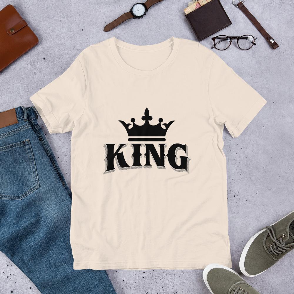 King w/ Crown (Black) Short-Sleeve Unisex T-Shirt - Chocolate Ancestor