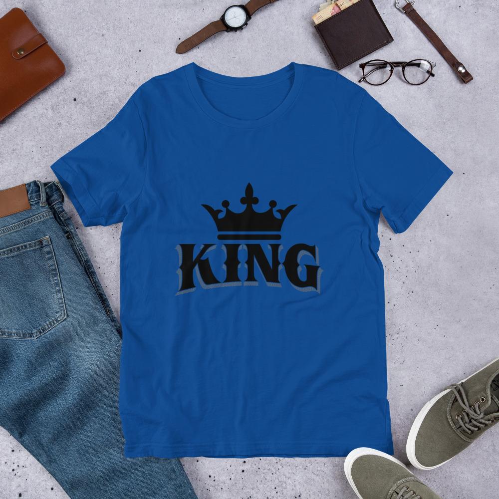 King w/ Crown (Black) Short-Sleeve Unisex T-Shirt - Chocolate Ancestor