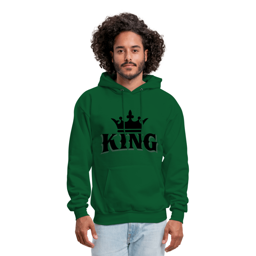 King w/ Crown (Black) Unisex Hoodie (Style 2) - Chocolate Ancestor