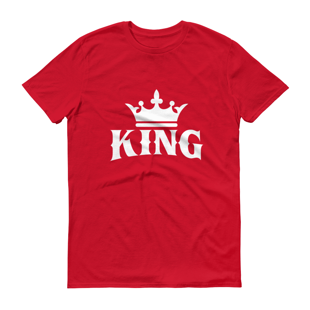 King w/ Crown (White) Short sleeve t-shirt - Chocolate Ancestor
