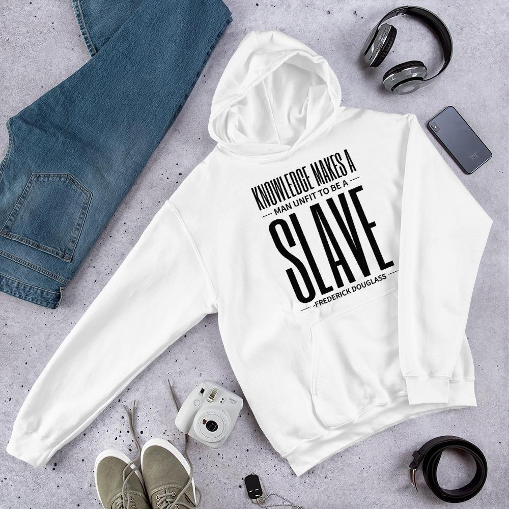 Knowledge Makes a Man Unfit to be a Slave Unisex Hooded Sweatshirt - Chocolate Ancestor
