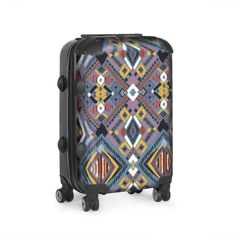 Lupine Tribal Boho Bespoke Suitcase - Chocolate Ancestor